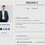 Resume and Personal Blog WordPress Theme. Create a professional resume website or personal blog.